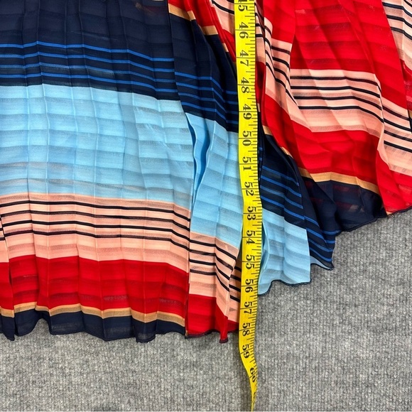 Gracia Dress Sz S Pleated Colorblock Maxi NWT - Picture 12 of 17